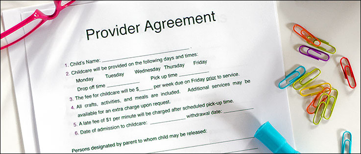 free daycare contract